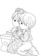 Baptism Coloring Page Jesus Children Good Shepherd