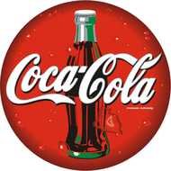 Coca Cola, red round sticker