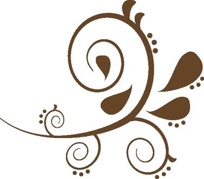 Brown Swirl Clip Art N5