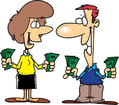 Person With Money Clip Art drawing