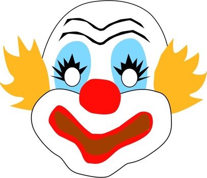 Clown Mask Clip Art N2