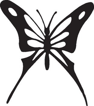 Black Butterflies Clip Art
