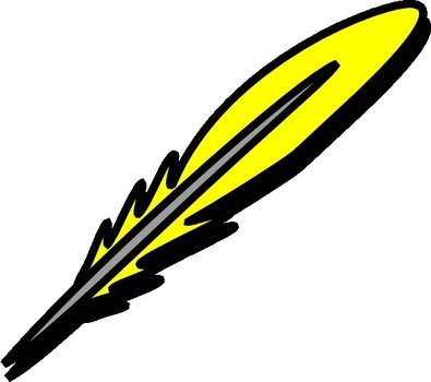 Yellow Feather Clip Art