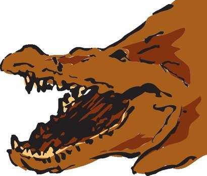 Alligator Open Mouth Clip Art N5