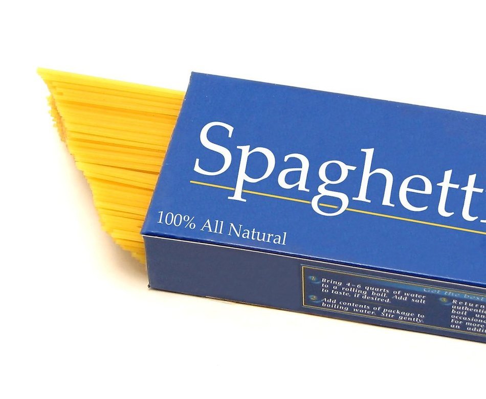 blue spaghetti box