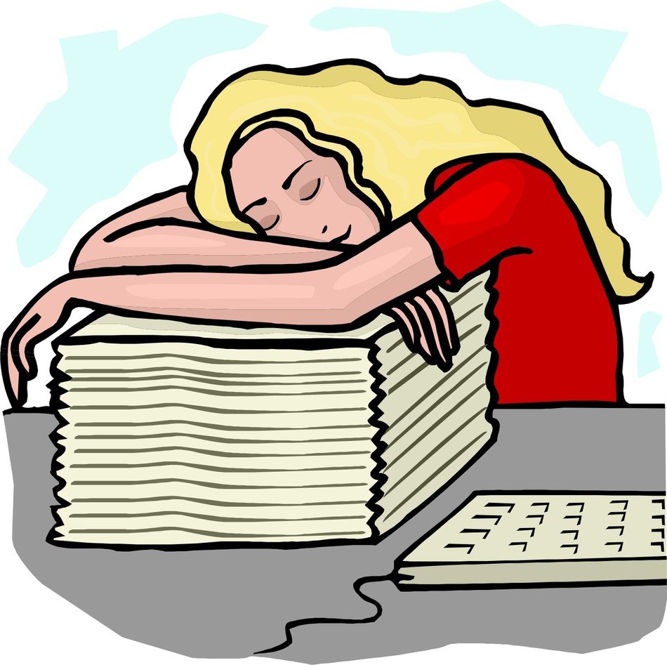 Sleeping At Desk drawing