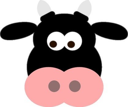 Cow Face Clip Art N4