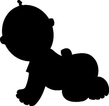 Baby Silhouette Clip Art N2