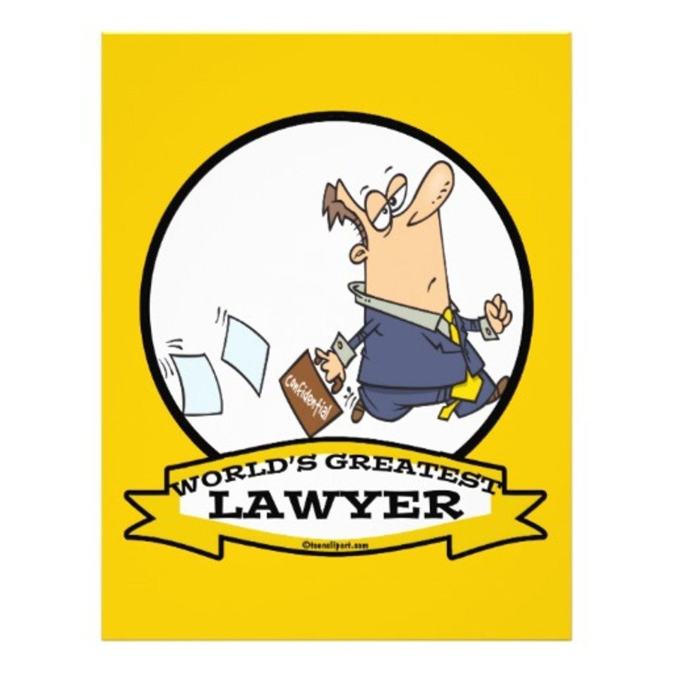 Lawyer Cartoon In Color Full Flyer