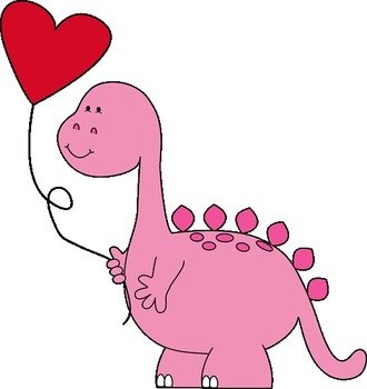 Dinosaur Valentines Day Clip Art