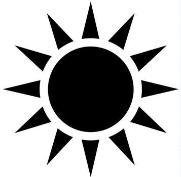 Black Sun Clip Art N2