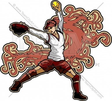 Fastpitch Softball Clip Art N11