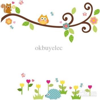 Cute Owl In Tree Clip Art