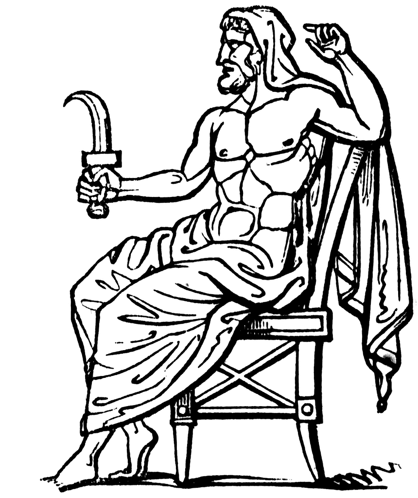 Cronus Greek God drawing free image download