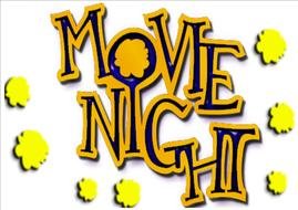 colorful clipart of Movie Night text