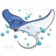 Cartoon Stingray Clip Art