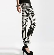 Black And White Art Leggings R eacutef eacuterence ACCLEG085
