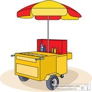 Hot Dog Cart Clip Art