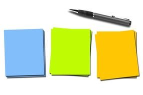 Clip Art of Colorful Notes