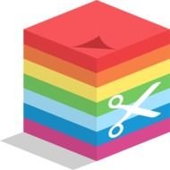 colorful office box as graphic illustration