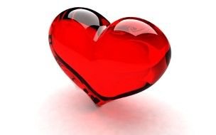 Red glass heart clipart