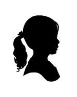 Girl Head Silhouette Clip Art drawing