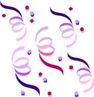 Streamers And Confetti Clip Art N4