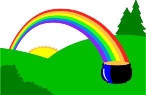 Rainbow Pot Of Gold Clip Art Free drawing