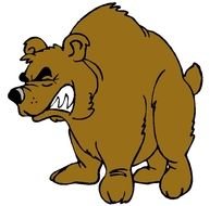 Growling Bear Clip Art N3