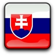 Slovakia Flag Country Nationality Square Button
