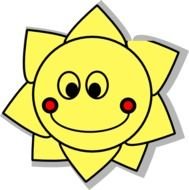 Smiling Sun Clip Art N7