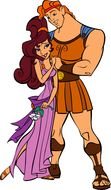cartoon Hercules with a girl