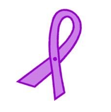 Purple Cancer Ribbons Clip Art N2