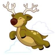 nice Cartoon Reindeer drawing