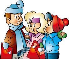 Cartoon People Talking drawing