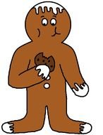 Christmas Gingerbread Man Clip Art darwing