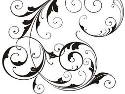 Free Black Swirl Design drawing