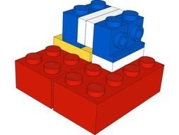 Clip Art of Legos Building Blocks