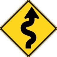 Winding Road Sign darwing