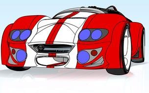 Cartoon Race Car drawing
