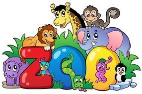 zoo logo with animals