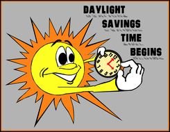 Daylight Savings Time sun drawing