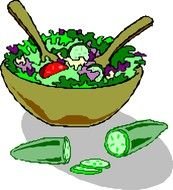 Salad Bowl Clip Art drawing