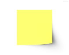 isolated yellow sticky note