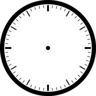 Blank Clock as a graphic illustration