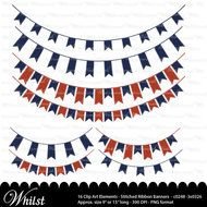 Navy Blue Ribbon Banner Clip Art