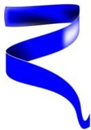 clipart of the Blue long Ribbon