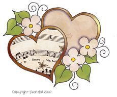 Heart Music Notes Clip Art N4