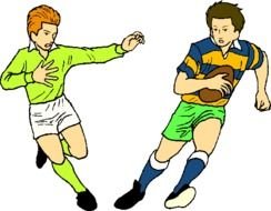 Ä°llustration of Children Playing rugby