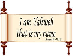 clipart of the I AM Yahweh text